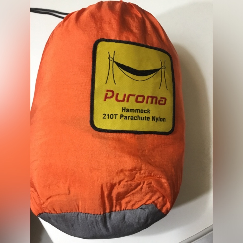 Puroma 210T Parachute Nylon New Without Tags Orange And Gray Tree Friendly Versa